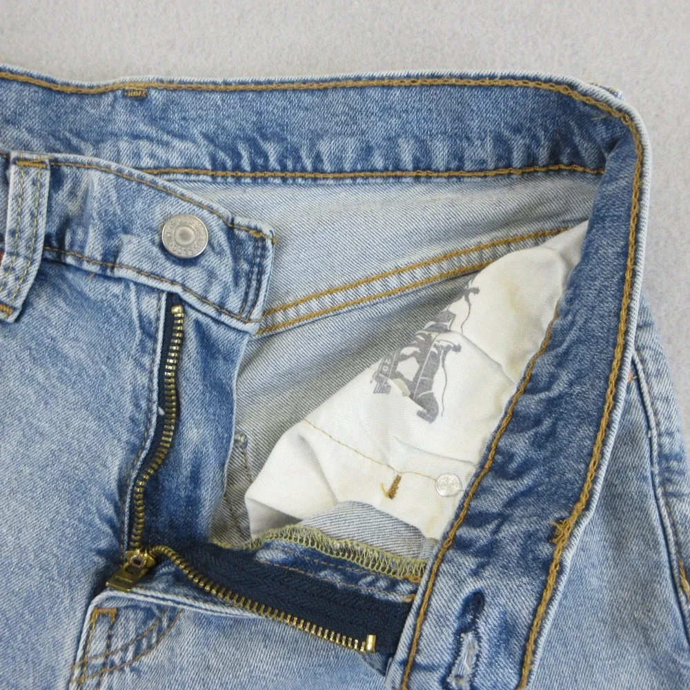 Levis 445 Shorts Mens 29 Light Blue Denim Casual Stretch Jean Shorts